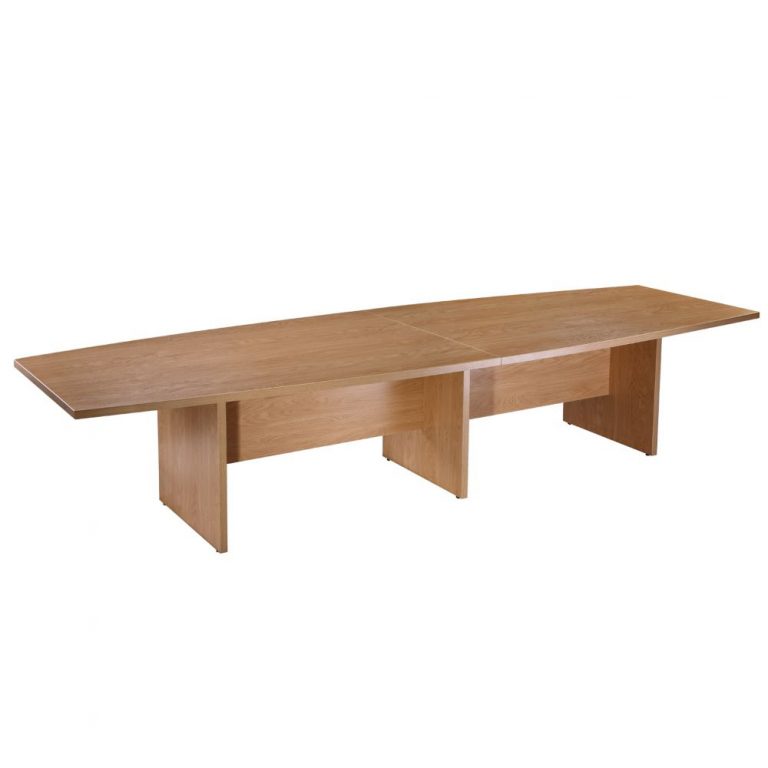Boardroom Table Crown Cut Oak (3600mm) The Office Furniture Company