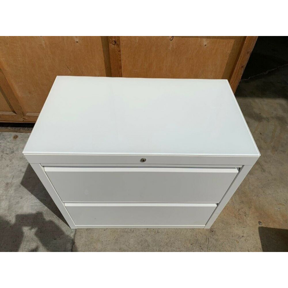 2 Drawer White Side Filing Cabinet The Office Furniture Company