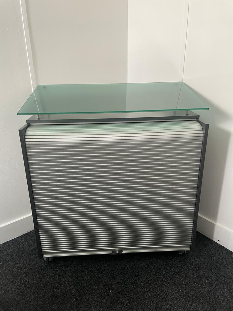 Bene Tambour Unit with Glass Top The Office Furniture Company